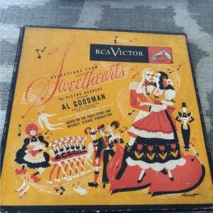 Vagabond King Vintage Album Cover Featuring Gordon MacRae - Yellow, Blue, Pink